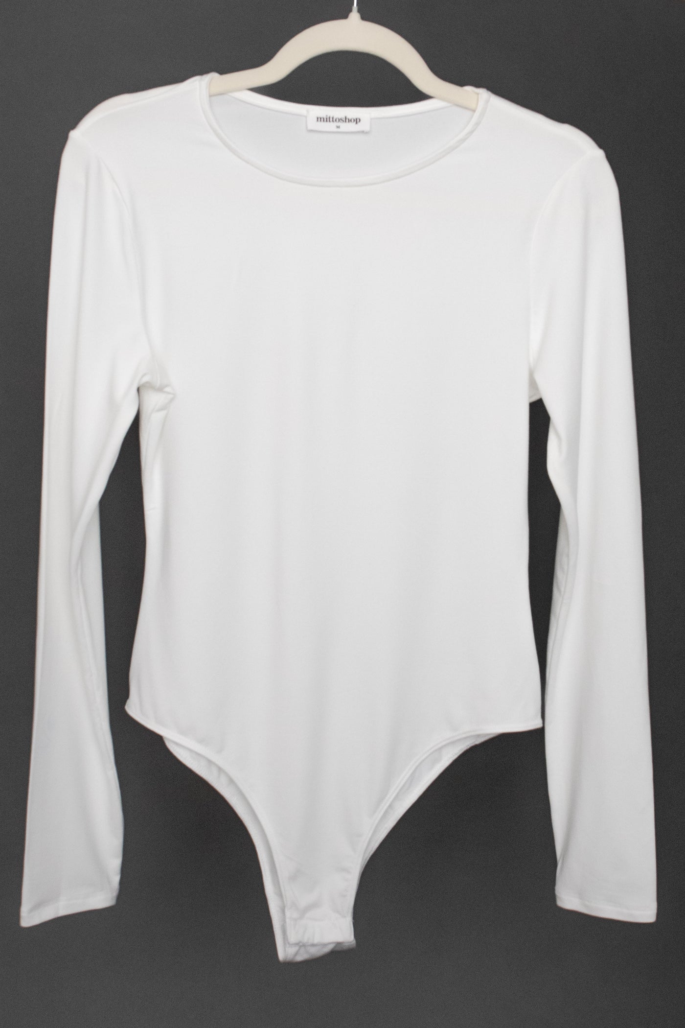 Allison Butter-Soft Long Sleeve Bodysuit in White