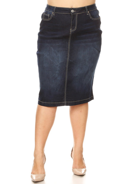 Kendall Dark Denim Skirt (FINAL SALE)