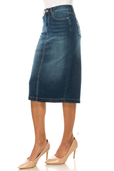 Kendall Denim Skirt (Indigo)