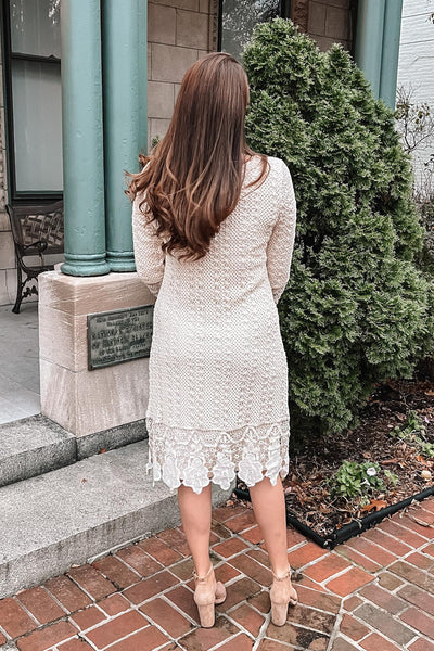 Lydia Crochet Dress in Ivory