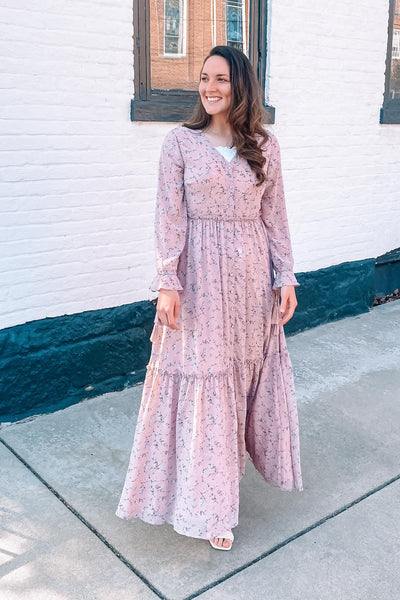 The Luca Floral Maxi Dress in Blush (FINAL SALE)
