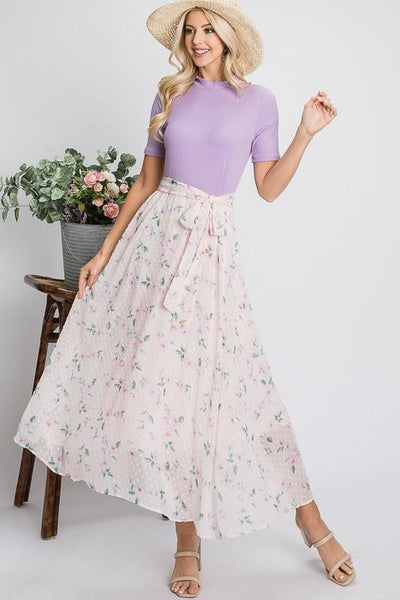 Darling Floral Maxi Dress in Lilac