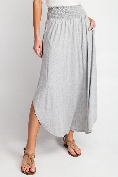 High-Rise Swing Maxi Skirt (Grey) - FINAL SALE