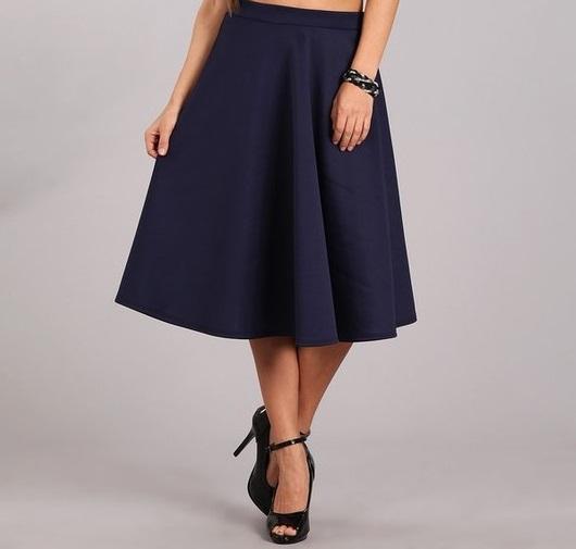 Navy Ball Gown Skirt