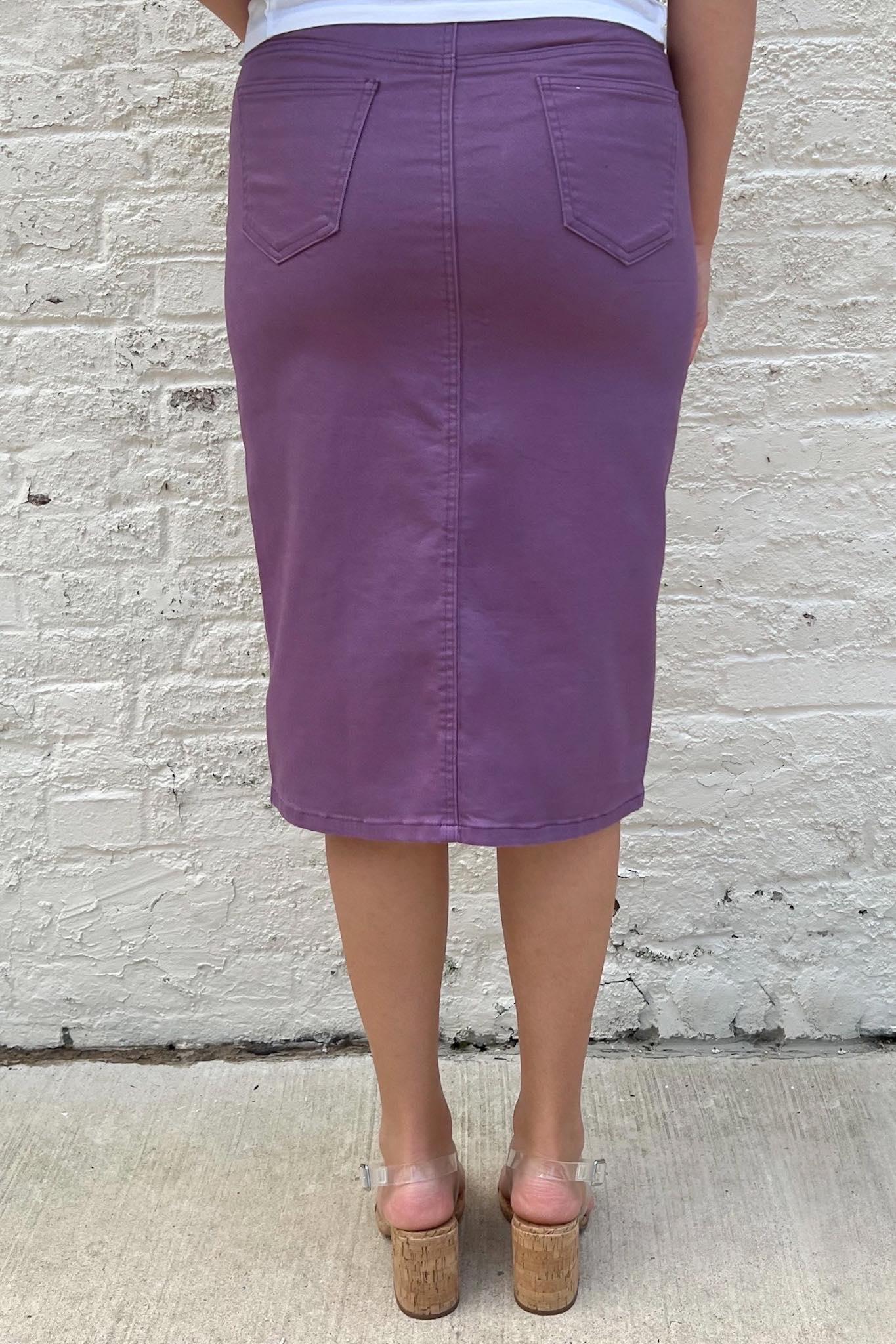 JDA Purple Iris Denim Skirt (FINAL SALE)