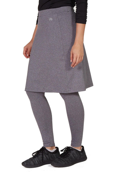 Ankle Fit Snoga Athletic Skirt in Heather Grey