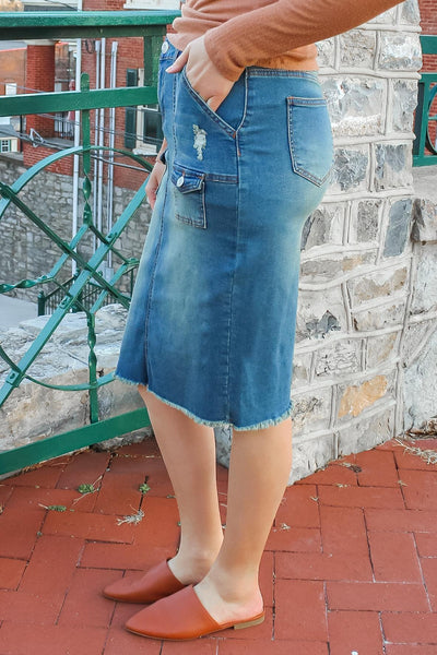 Andrea Denim Skirt in Vintage (FINAL SALE)