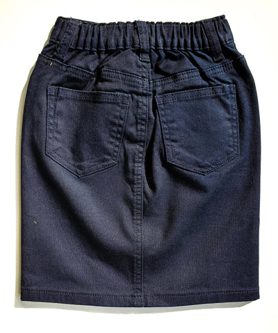 GIRLS JDA Navy Denim Skirt w/ Elastic Waistband