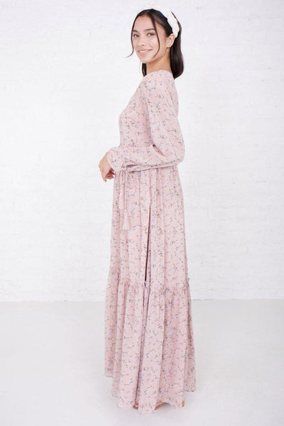 The Luca Floral Maxi Dress in Blush (FINAL SALE)