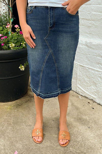 Maya Denim Skirt in Vintage Wash