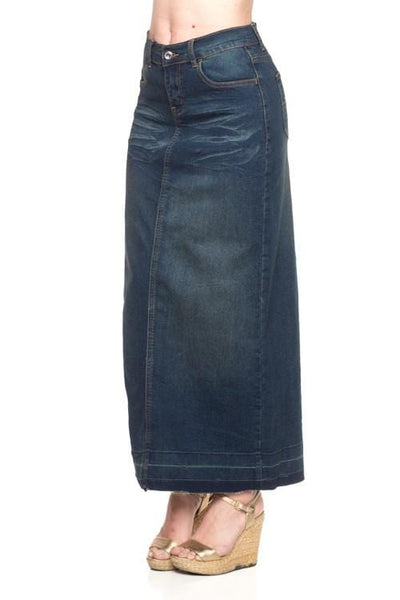 Molly Fade Denim Skirt (DK Vintage)